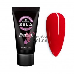 PolyGel UV LED pentru unghii false SELA Profesional de 30ml Cod 172 Rosie
